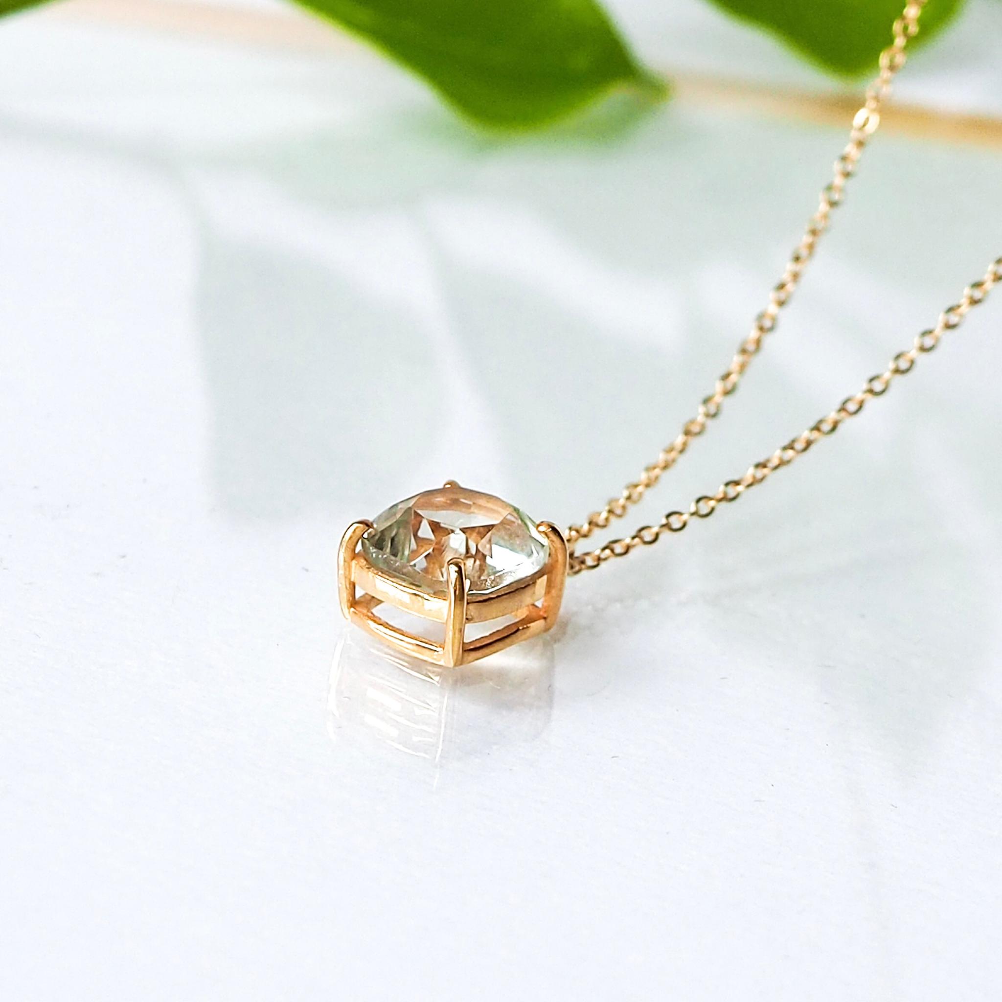 4.8カラット　新緑グリーンアメジストネックレス | 3枚目