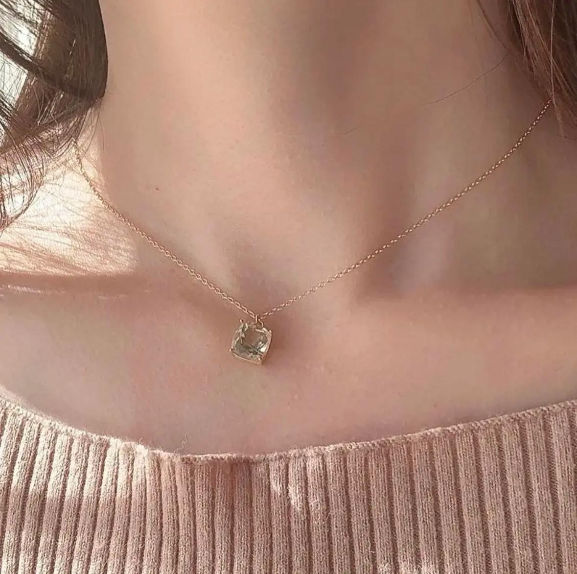 4.8カラット　新緑グリーンアメジストネックレス | 5枚目