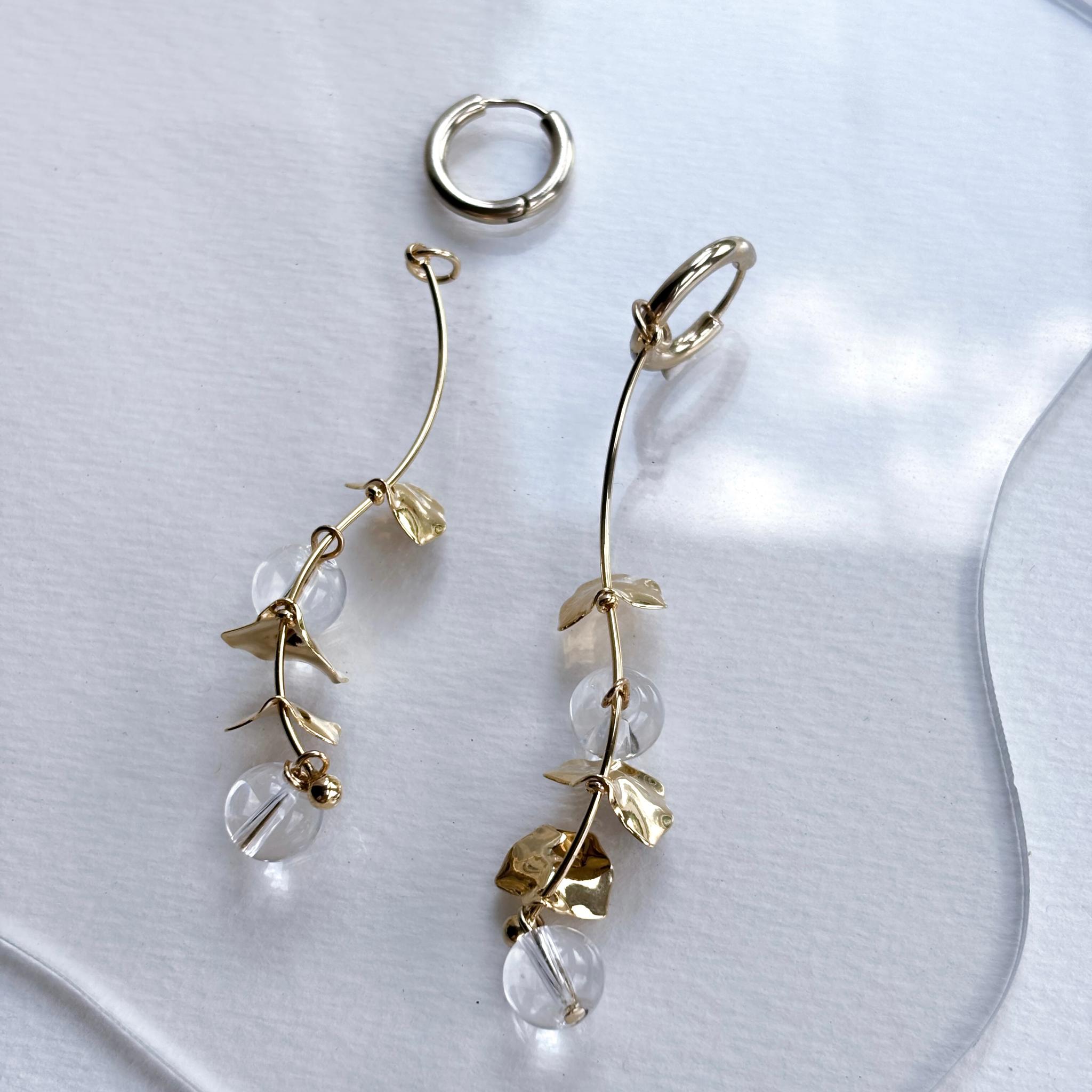 ◆一点もの　揺れるリーフとクリスタル水晶のチャーム | 7枚目