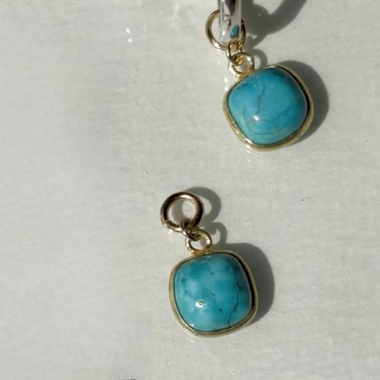 ◆太陽に映えるターコイズチャーム　イヤーカフ　ピアス | 4枚目