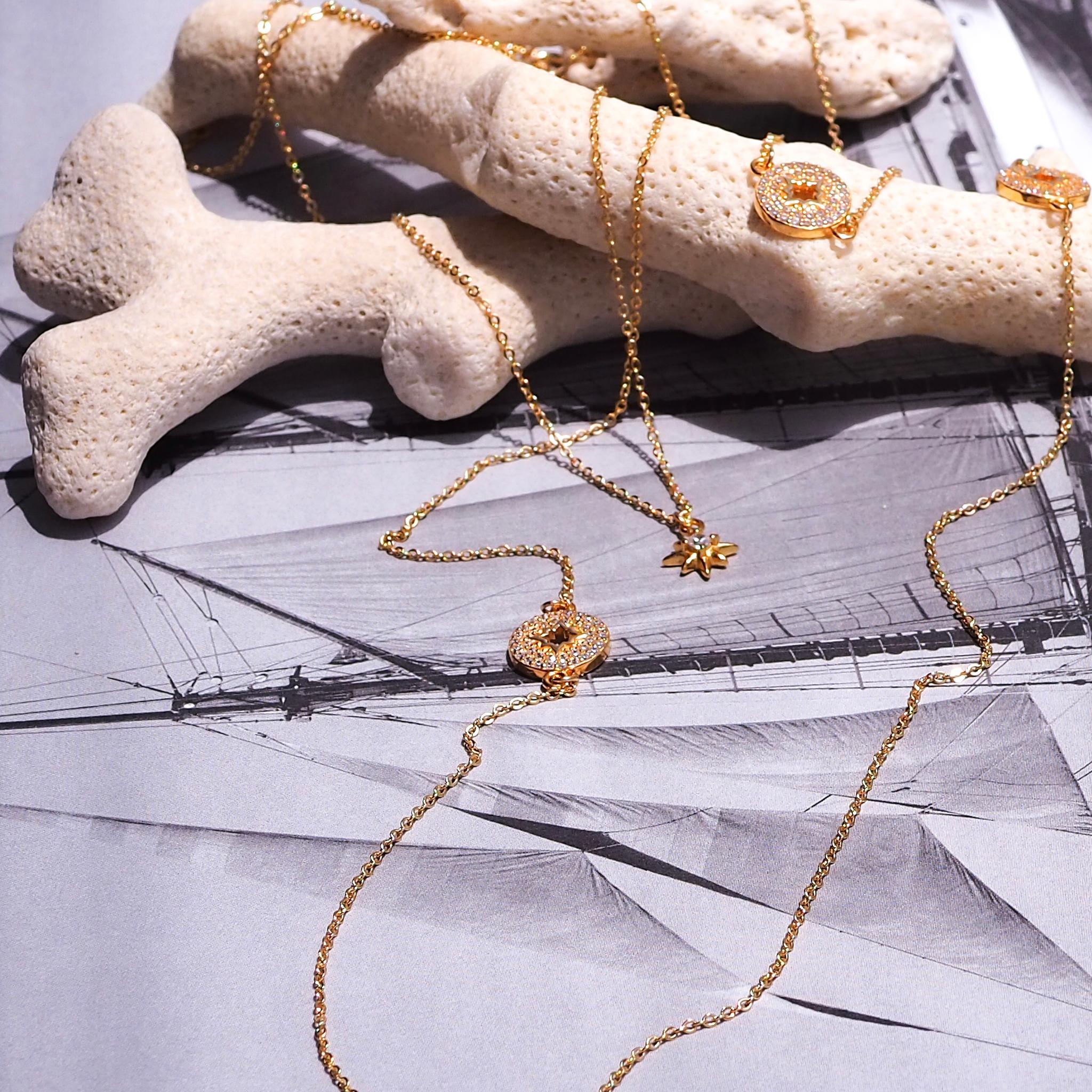 ＿Ecliptica    三日月　太陽　星　2本セットネックレス | 10枚目