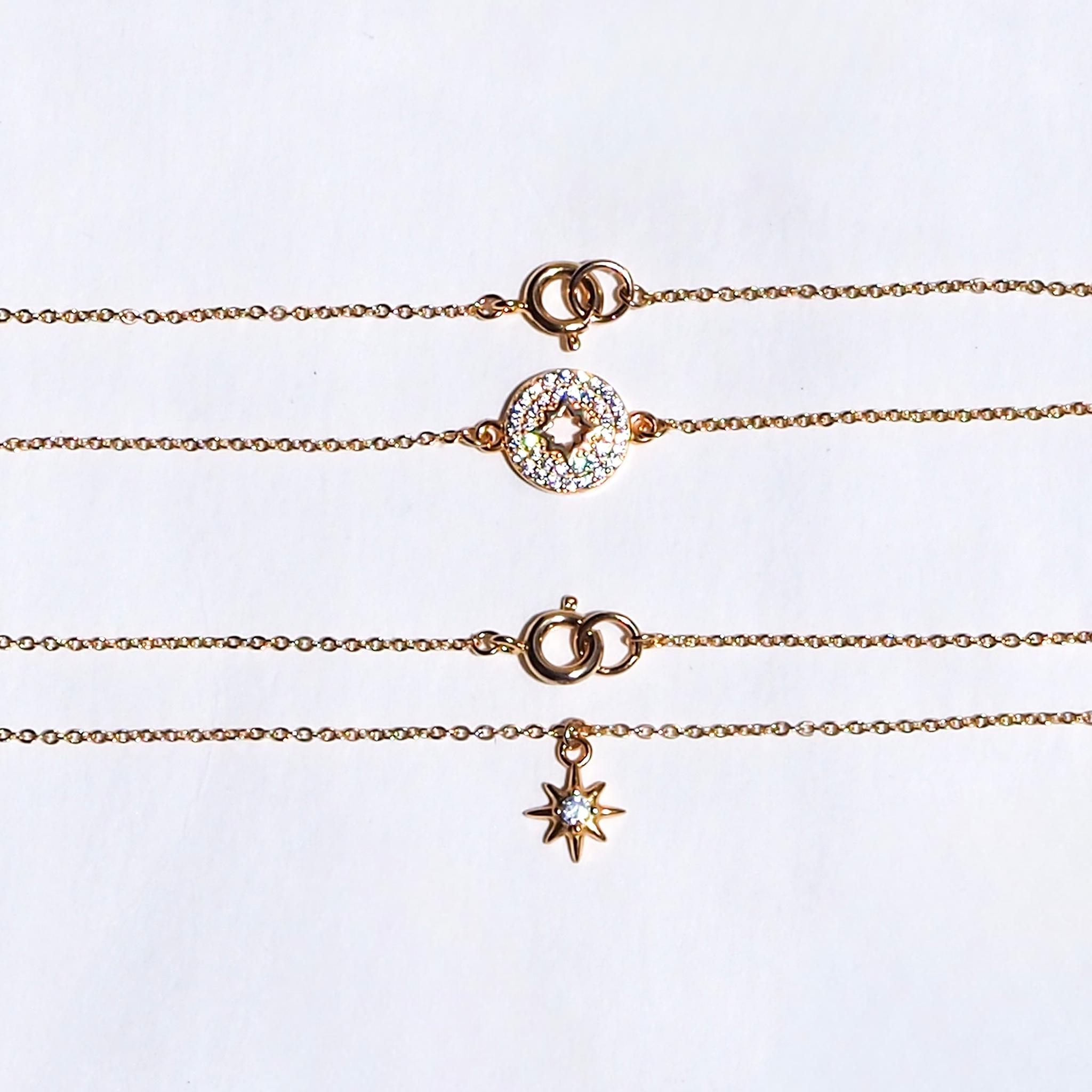 ＿Ecliptica    三日月　太陽　星　2本セットネックレス | 9枚目