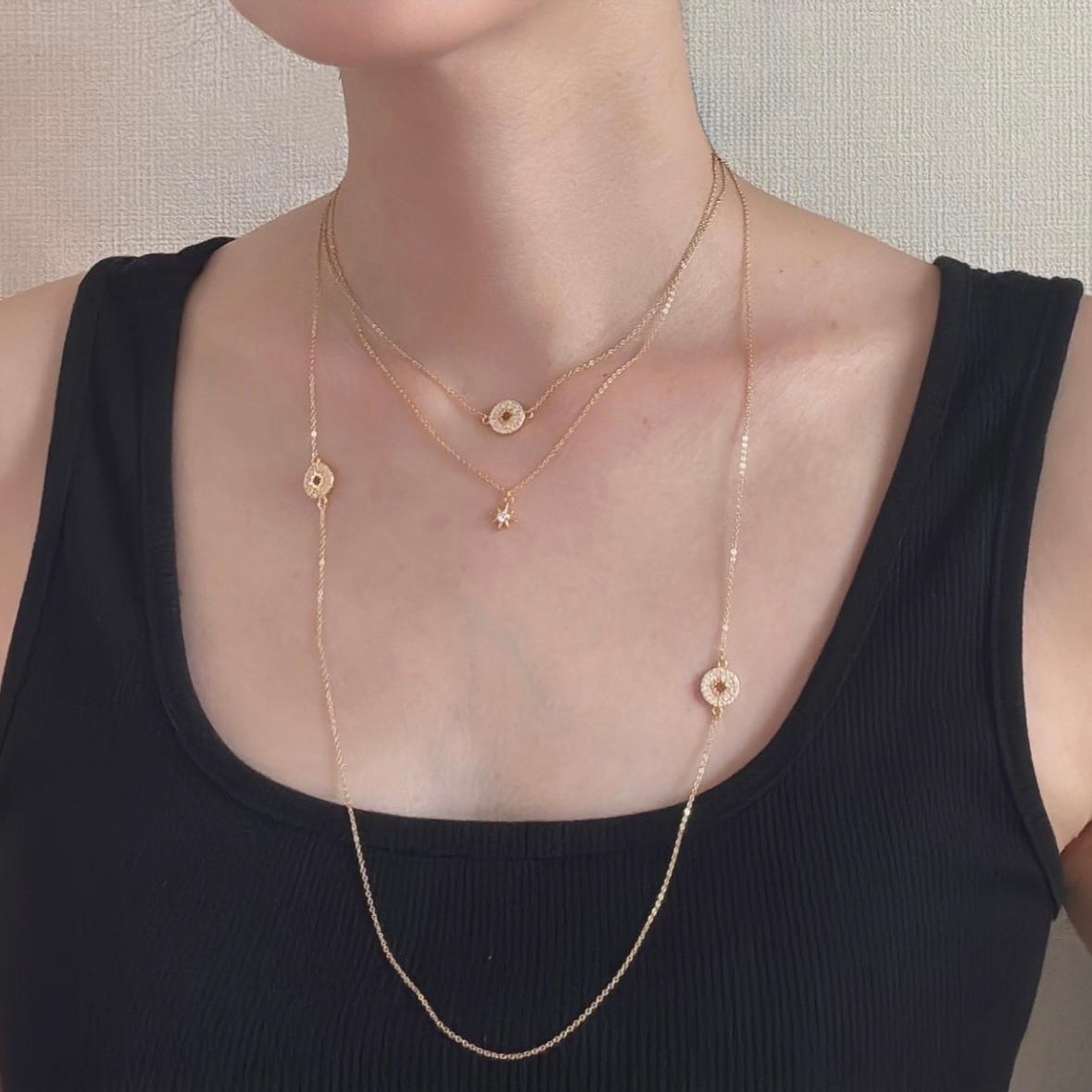 ＿Ecliptica    太陽と星　ロングネックレス　コイン | 5枚目