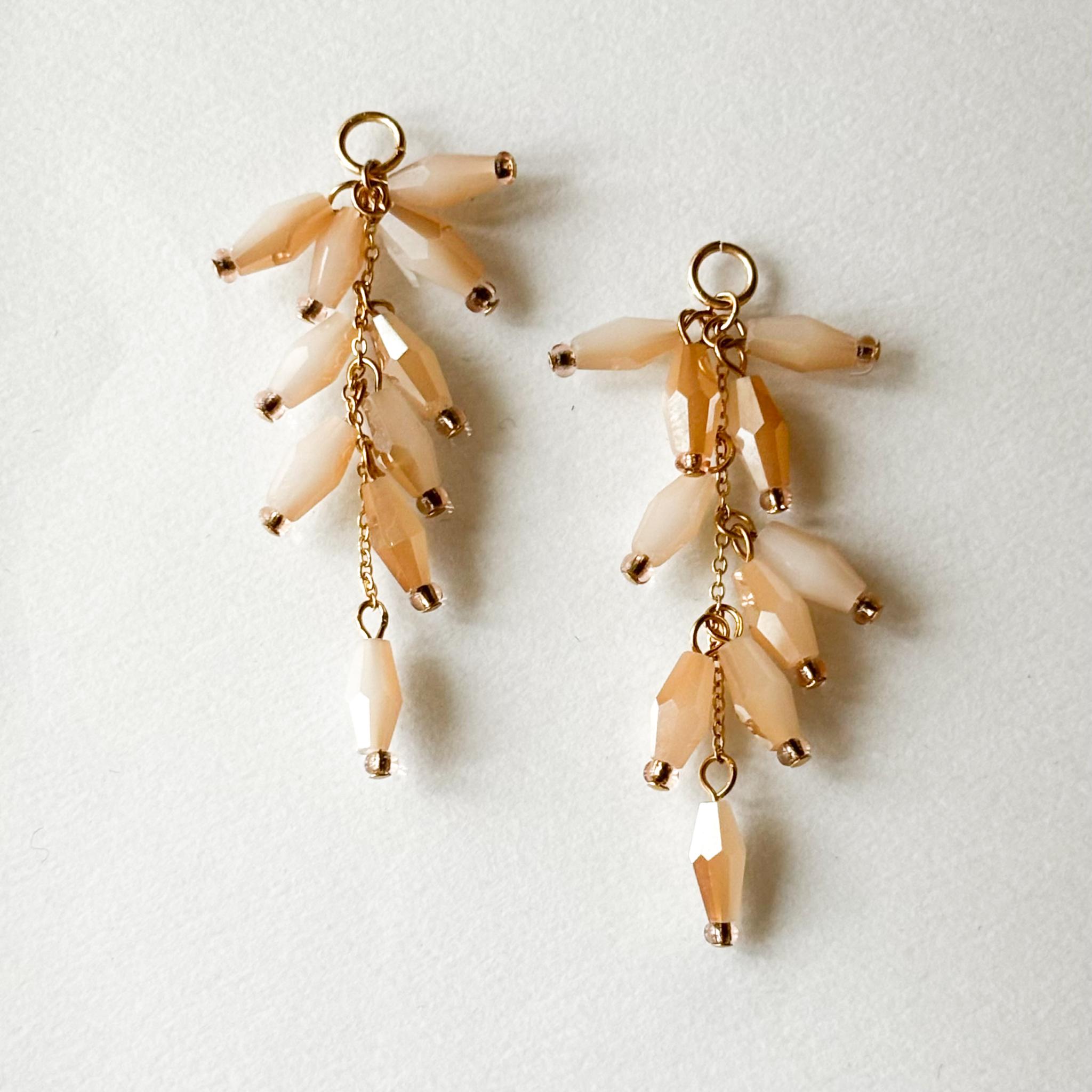 花咲くカンパネラ・ヒヤシンスチャーム 春アクセサリー|イヤーカフ・フープピアス用 | 5枚目