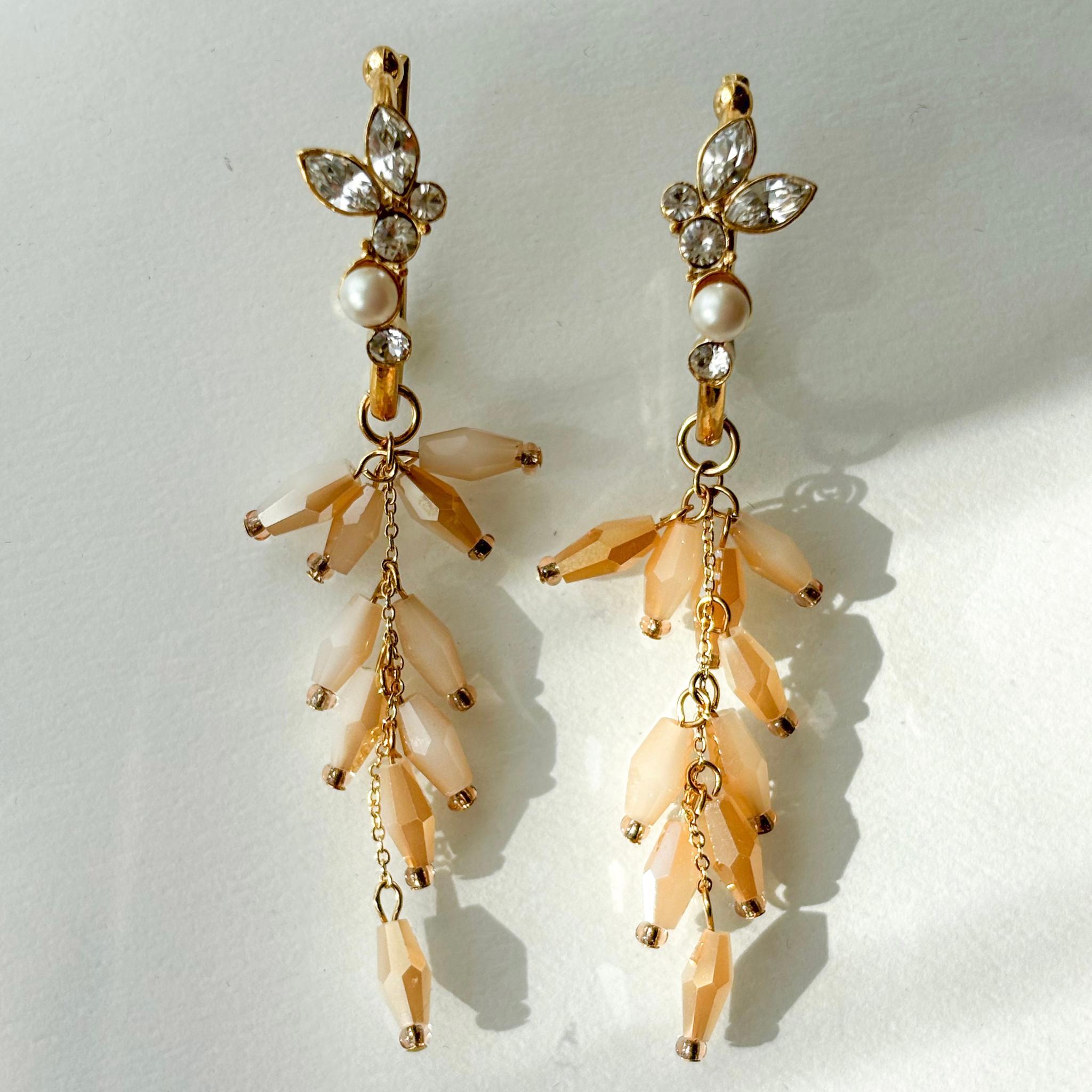 花咲くカンパネラ・ヒヤシンスチャーム 春アクセサリー|イヤーカフ・フープピアス用 | 6枚目