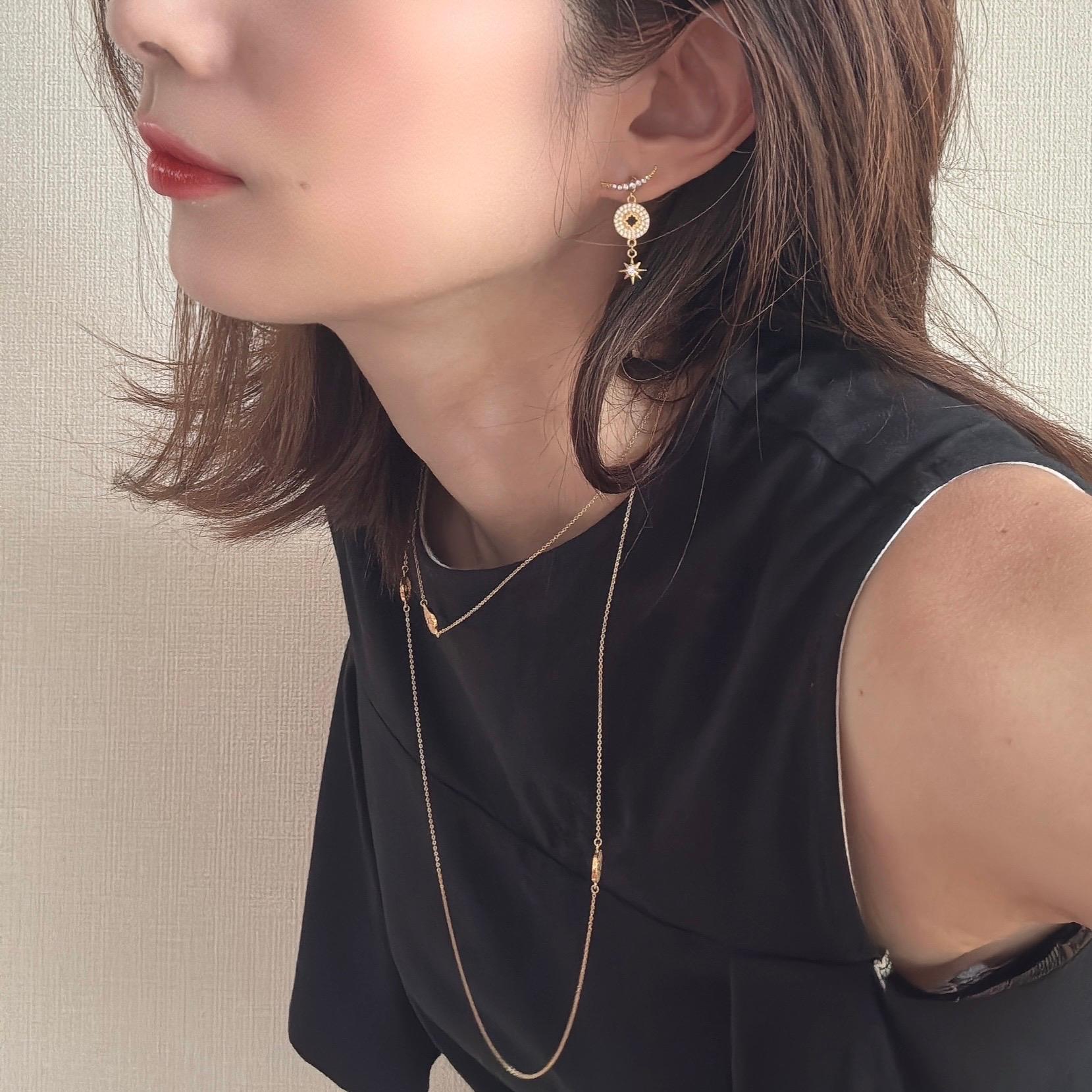 _Ecliptica 三日月 太陽 星 ピアス 抗アレルギー | 3枚目