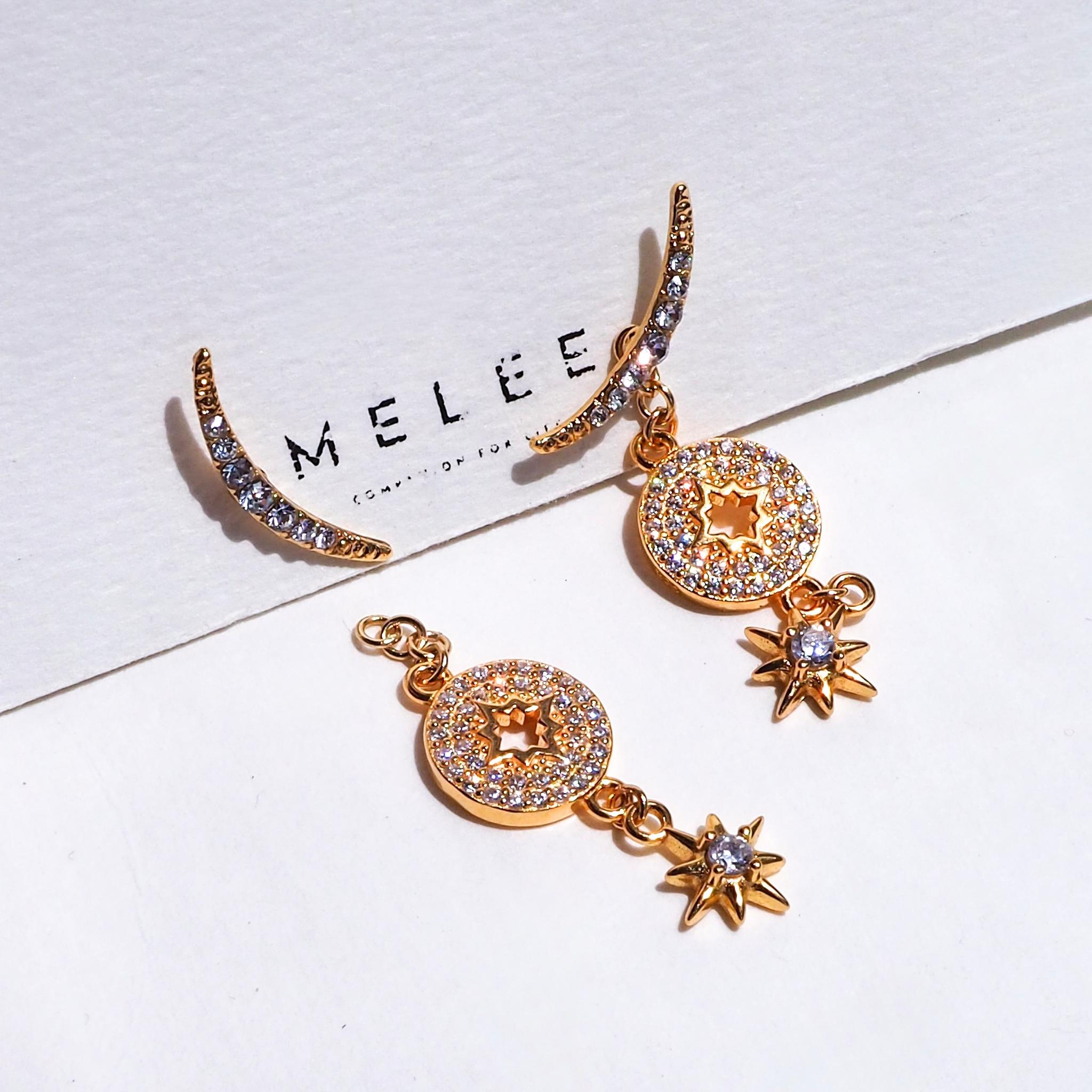 _Ecliptica 三日月 太陽 星 ピアス 抗アレルギー | 5枚目