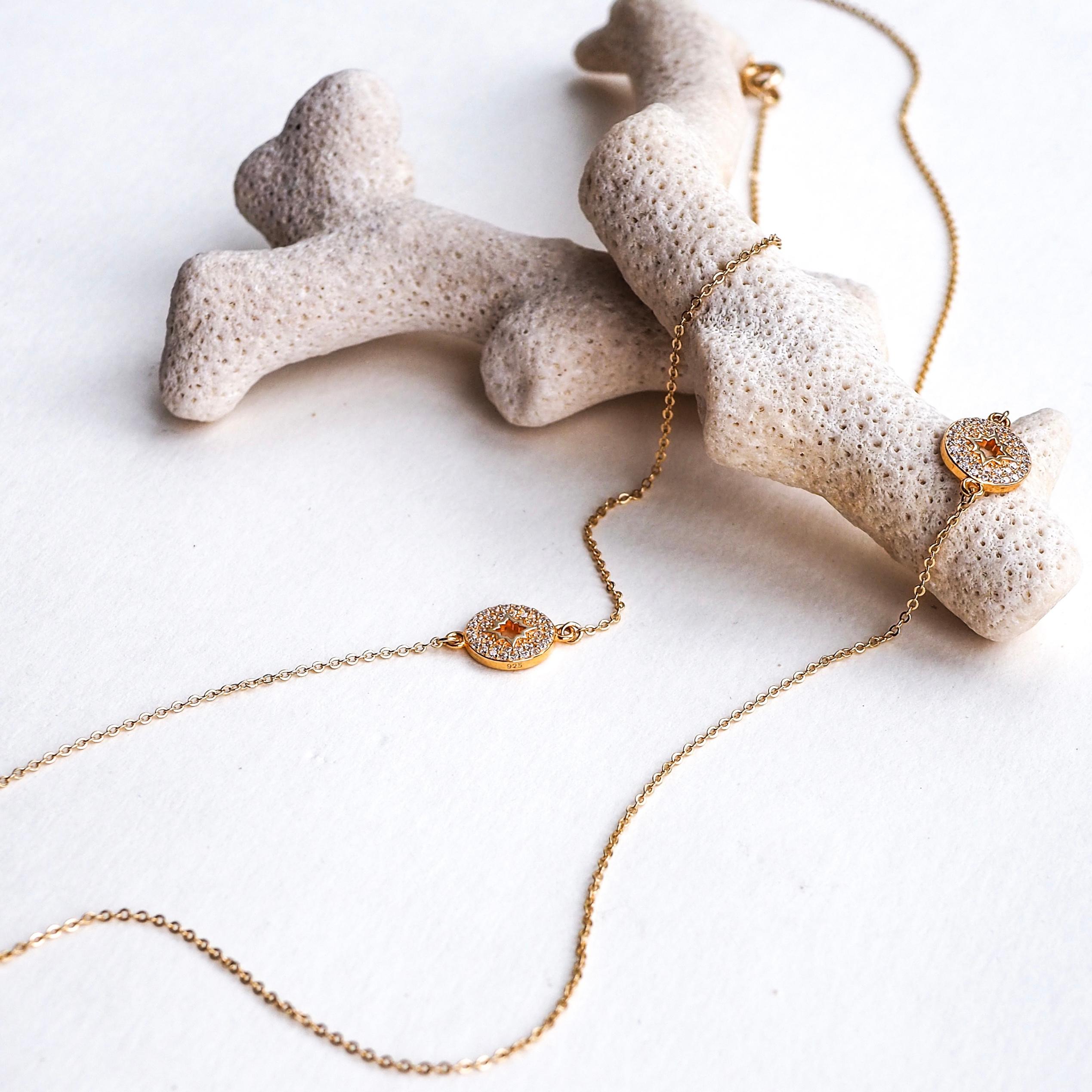 _Ecliptica 太陽と星 ロングネックレス コイン1枚目の画像